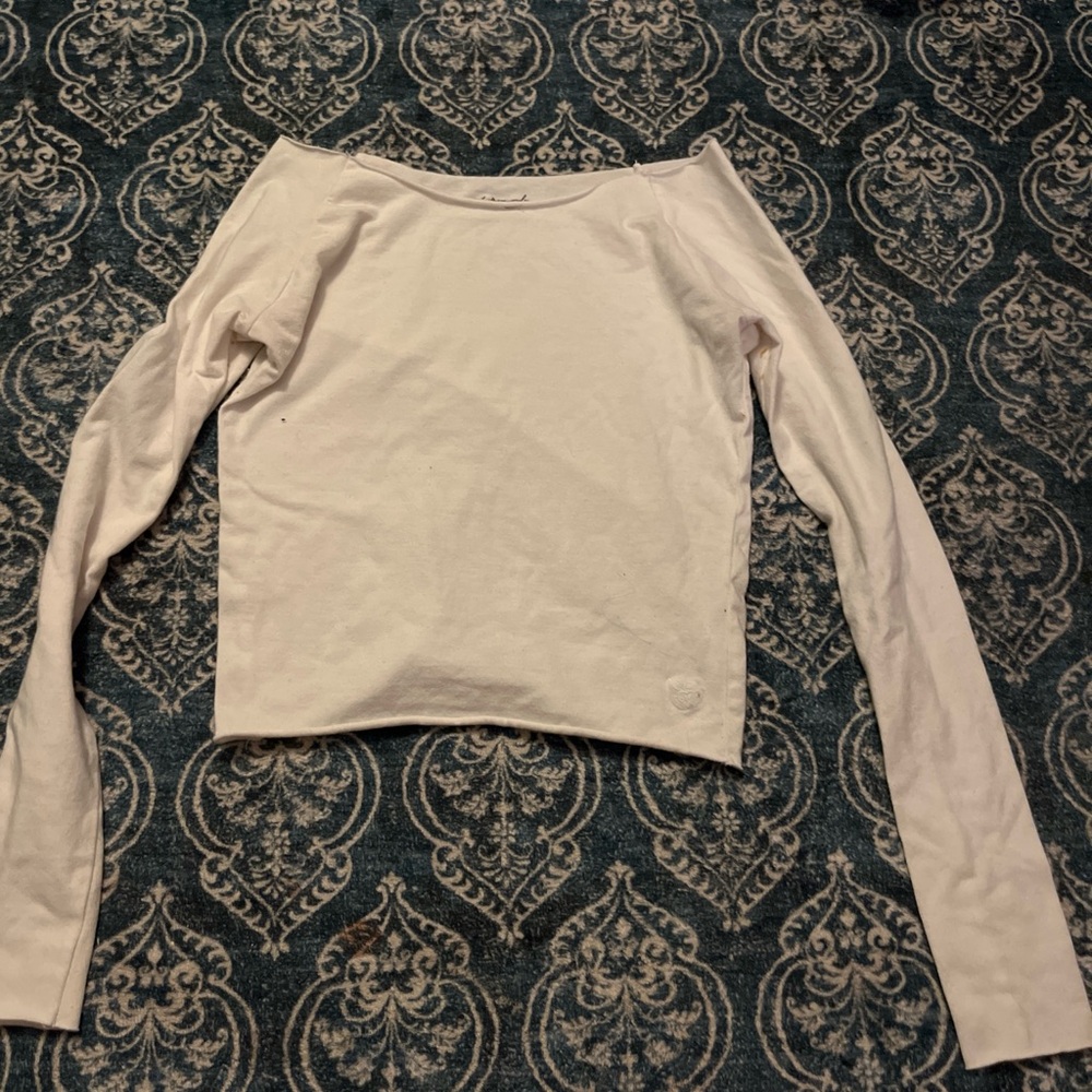 Urban Outfitters Cream Long Sleeve Top